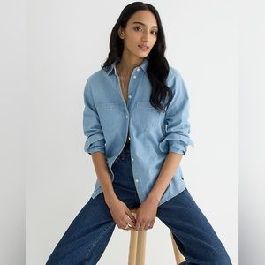 NWT J. Crew Classic-Fit Chambray Shirt Work to Weekend
